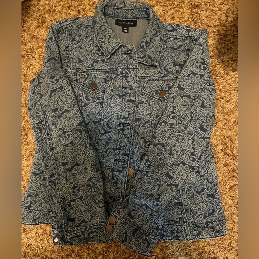 Women's Denim Paisley Jacket